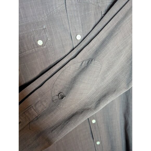 Born Men's Brown Button Cotton Bamboo Handcrafted Long Sleeve Shirt SZ XL - Picture 3 of 9